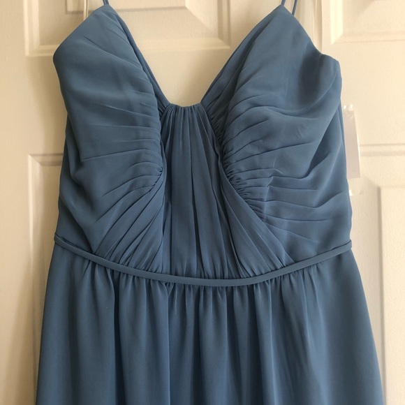Stone Blue Bridesmaid Dress - Picture 3 of 4